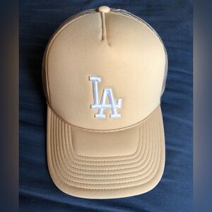 Los Angeles Dodgers Sand / Tan Trucker Hat LA Baseball Cap ‘47 Brand